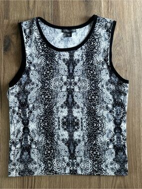 Covington Black & White Snake-Pattern Tank